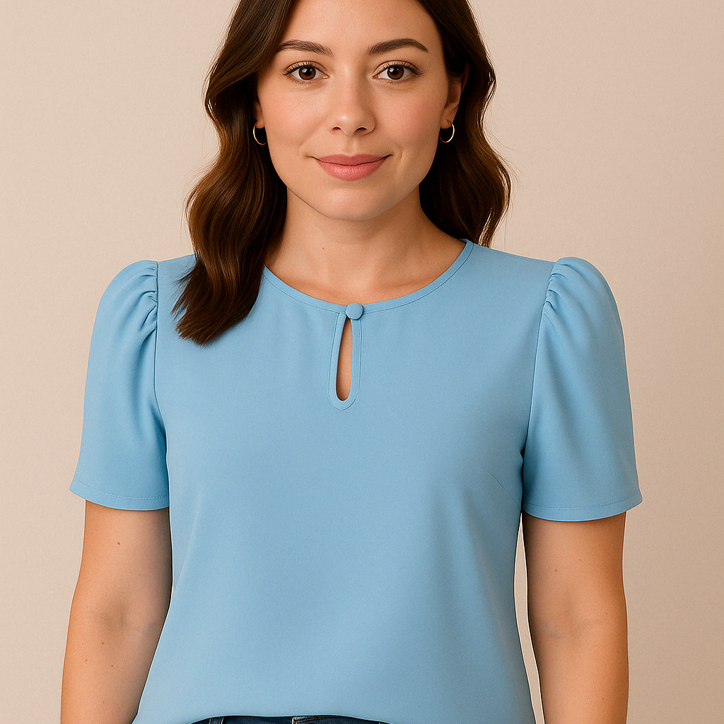 Blusa Manga de Princesa Azul