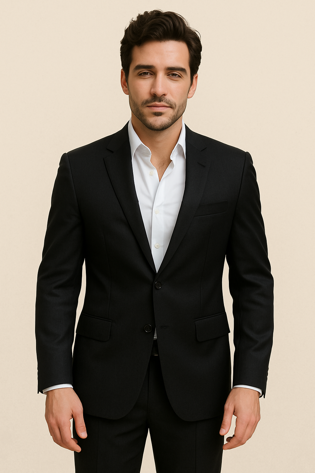 Terno Masculino Slim Liso Gabardine