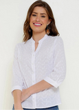 Camisa Manga 3/4 Algodão Laise Branco