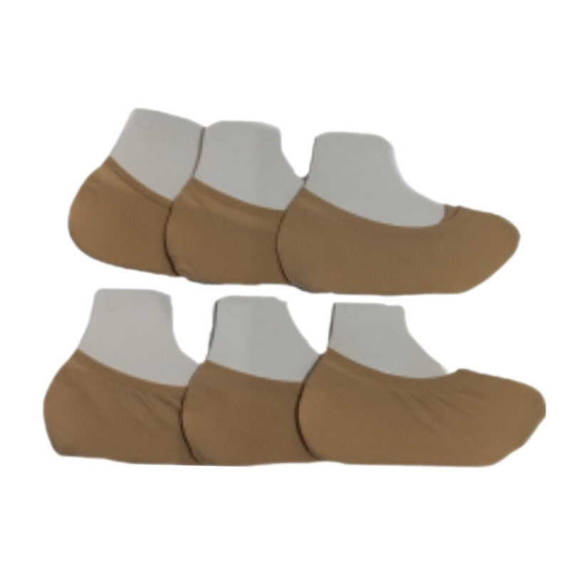 Kit 6 Pares de Meias Sapatilha Tamanho Único com Silicone