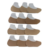 Kit 12 Pares de Meias Sapatilha Tamanho Único com Silicone