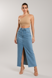 Saia Jeans Feminina Longa Tamanho 44