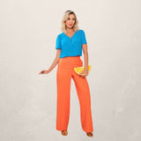 Calça Pantalona Bolso Faca
