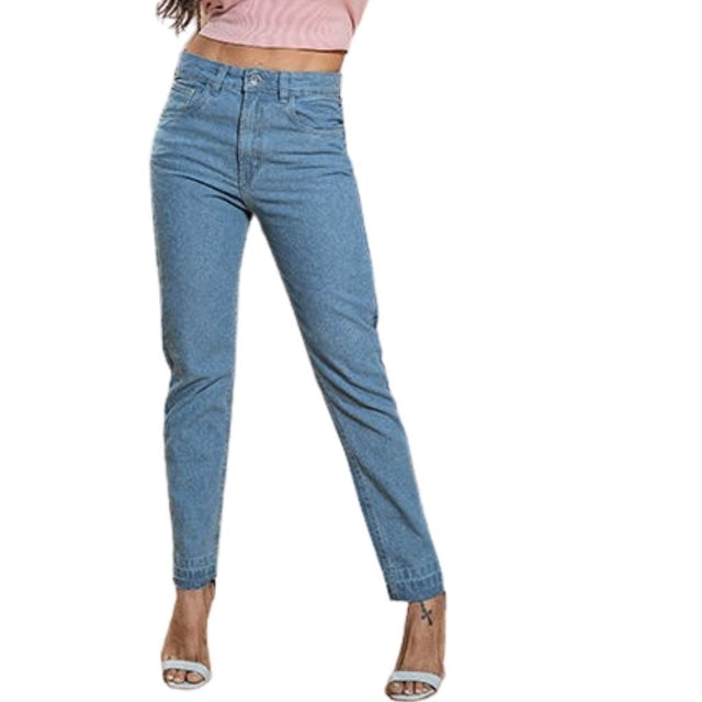 Calça Feminina Jeans Mom Bicolor Tamanho 40