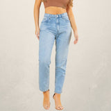 Calça Feminina Mom Jeans Claro Tamanho 44