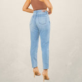 Calça Feminina Mom Jeans Claro Tamanho 44
